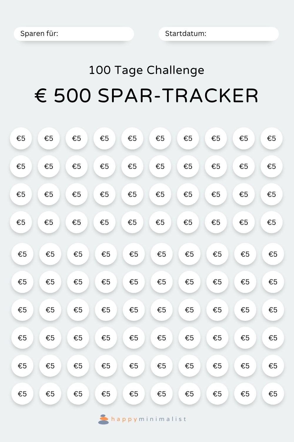 500 Euro Spartracker in 100 Tagen