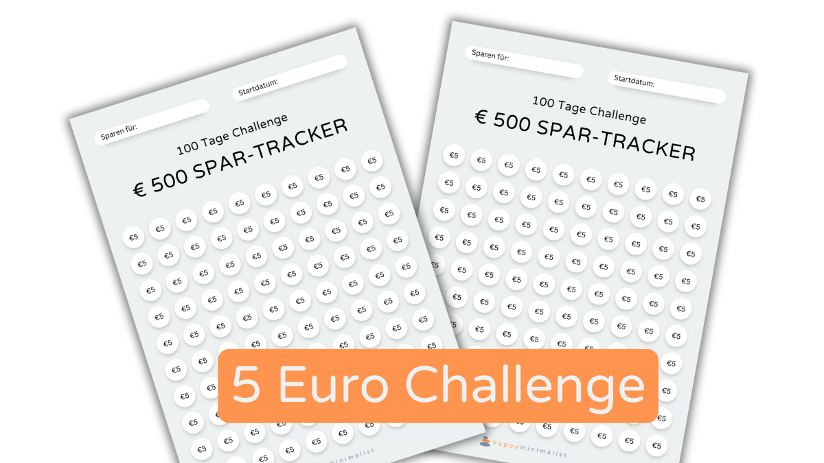 5 Euro Sparchallenge als pdf Vorlage