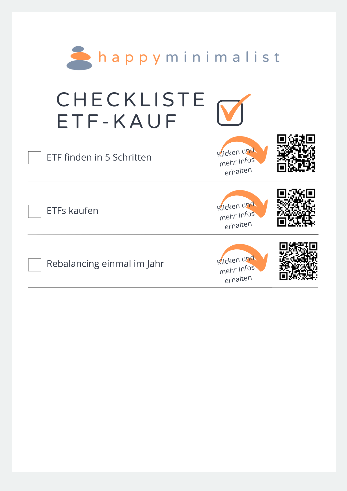 Checkliste zum ETF suchen und finden Teil 1
